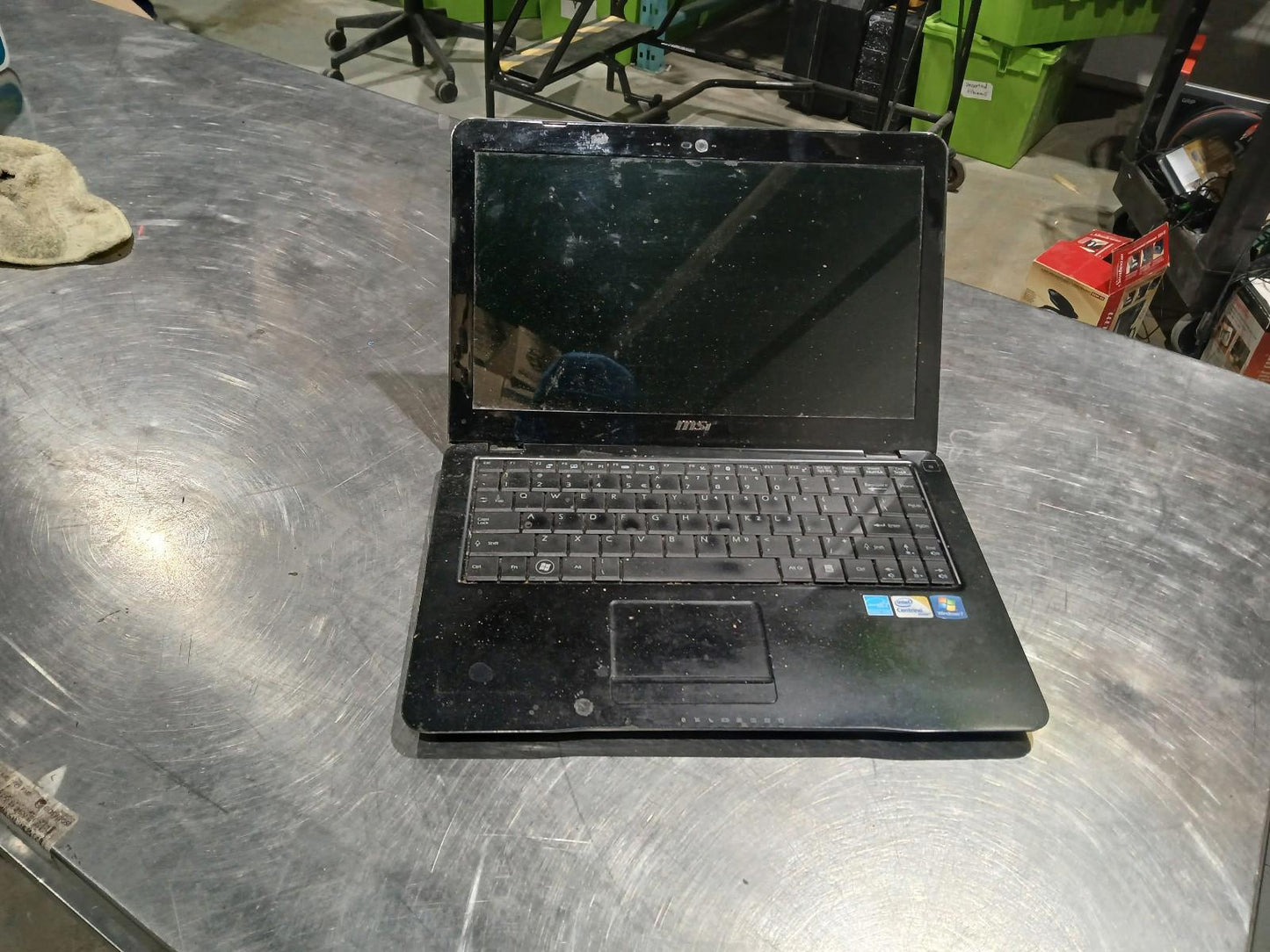 msi laptop X340 FOR PARTS ONLY NO BATTERY