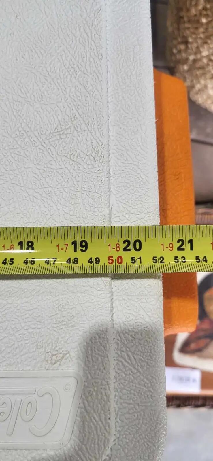 Vintage Orange Coleman Poly-Lite Cooler 21 x 13 x 12.5