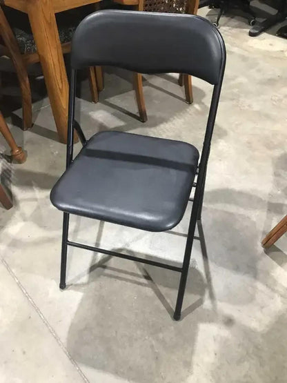Folding Chairs Black Vinyl - 4 Available