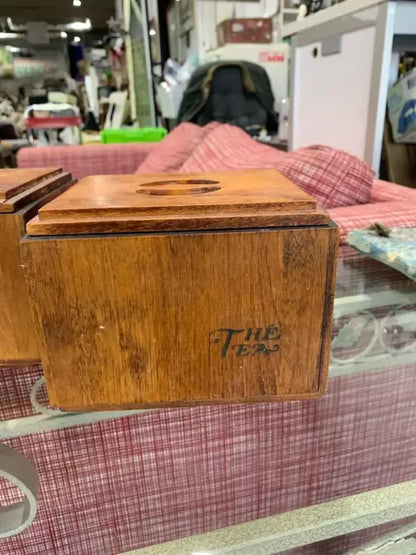 Wooden Tea and Coffee Boxes - set of 2