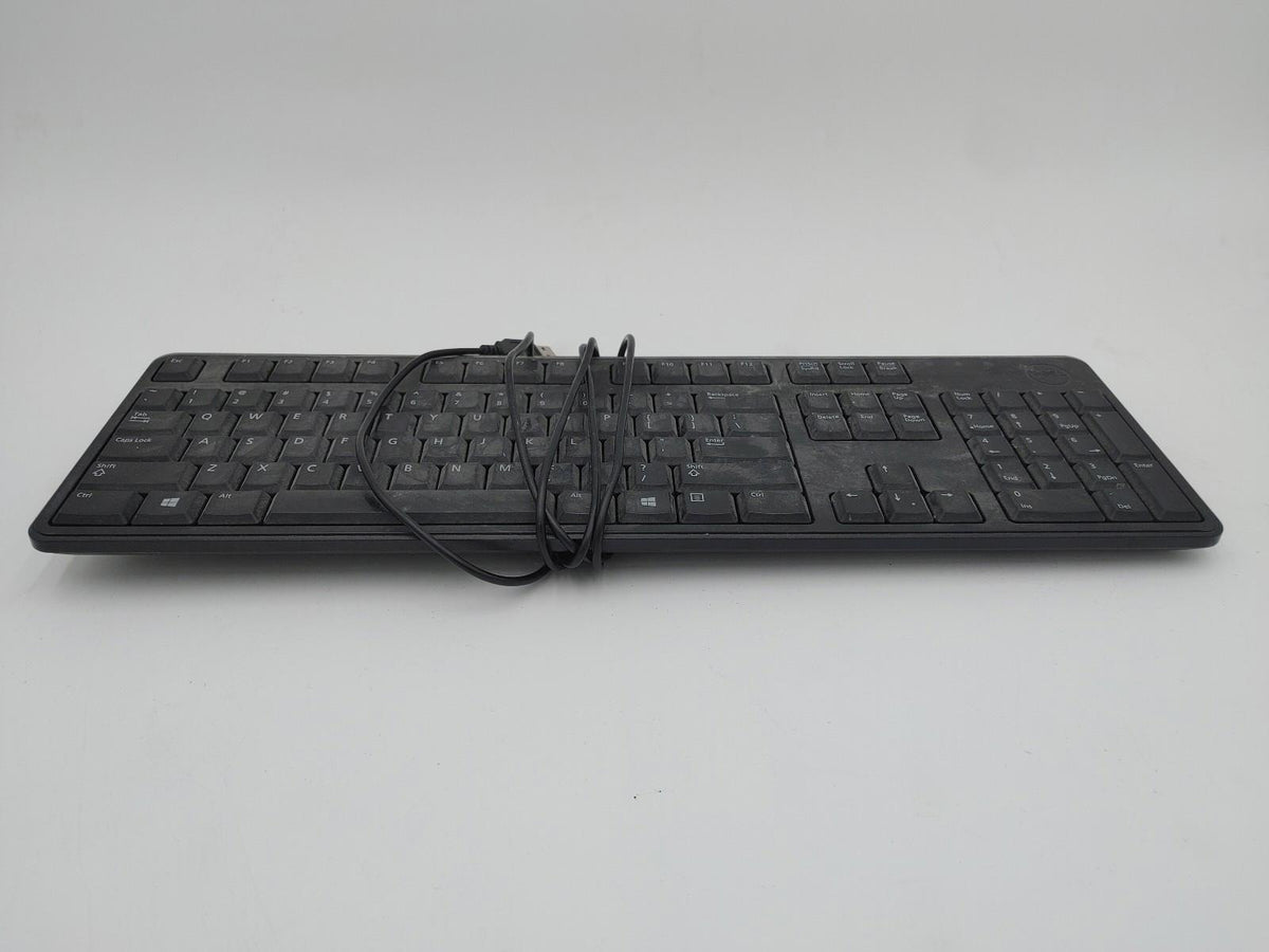 Good Condition Dell Wired USB Keyboard Model KB212-B Black Tested Working