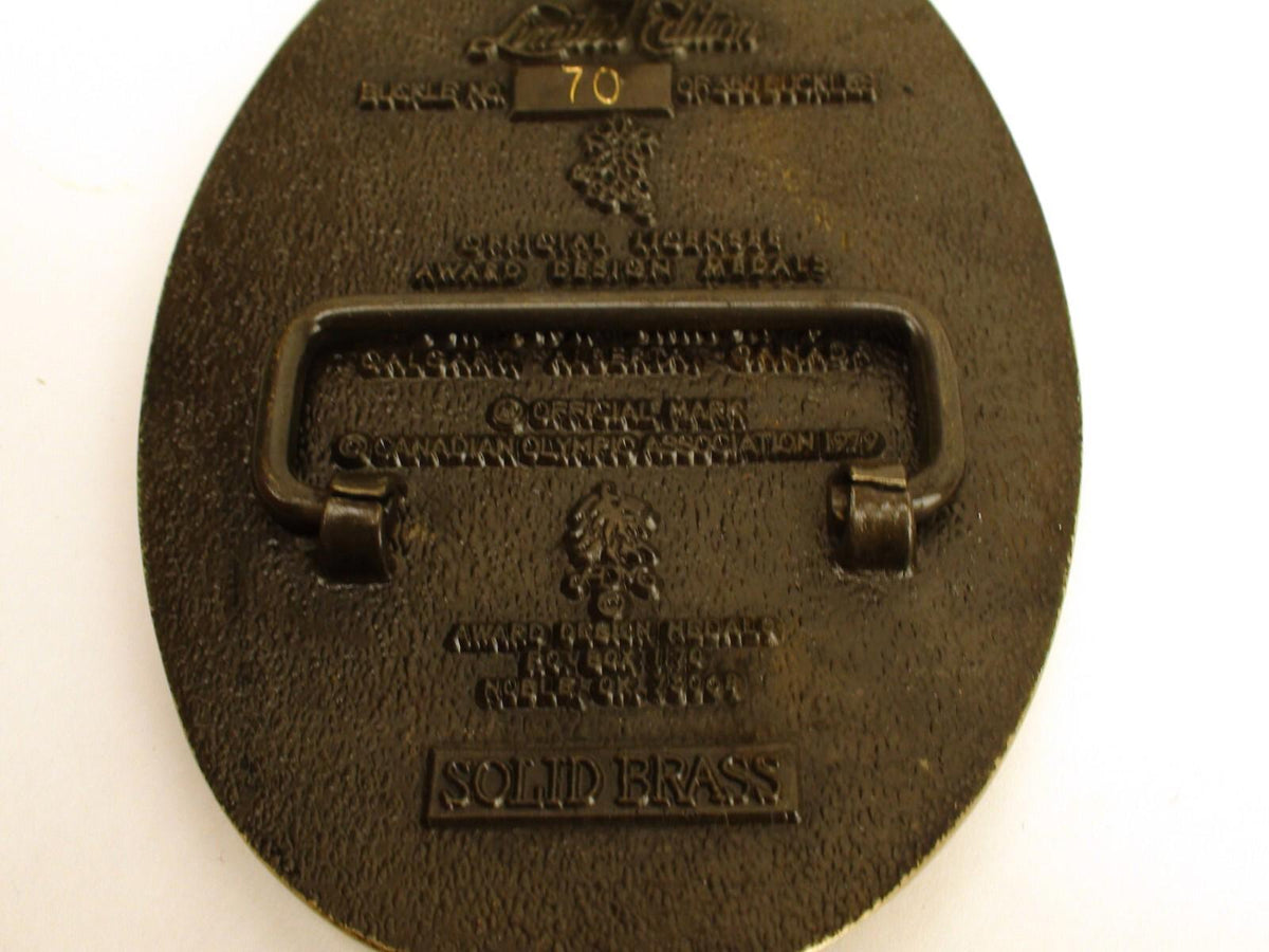 Vintage Calgary 88 Olympic Ceremonies Belt Buckle - Limited Edition 70/350 Rare
