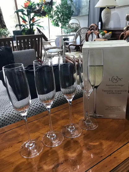 Set of 4 Lenox Tuscany Classics Champagne Flutes - 2 Available