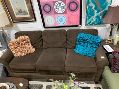 Brown La-Z-Boy Corduroy Sofa 3 seater
