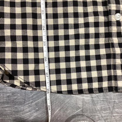 J.Crew Slim Fit Black & Cream Gingham Button-Down Shirt