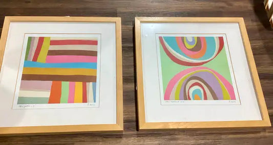 Vintage IKEA Framed prints titled “Colour Pattern 4” by D Van B
