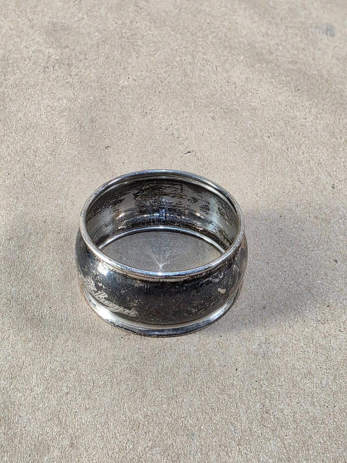 Vintage Birks Sterling Silver Napkin Ring Antique Art Deco 1930s