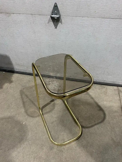 Gold Glass Side Table