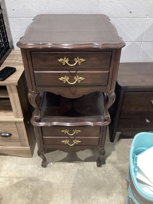 Vintage mcm wooden nightstands x2