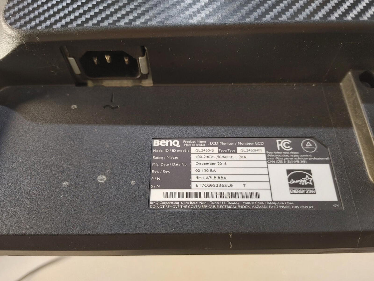 BenQ GL2460-B 24inch HDMI FHD 1080P Monitor with Vivo Stand Black - Fair