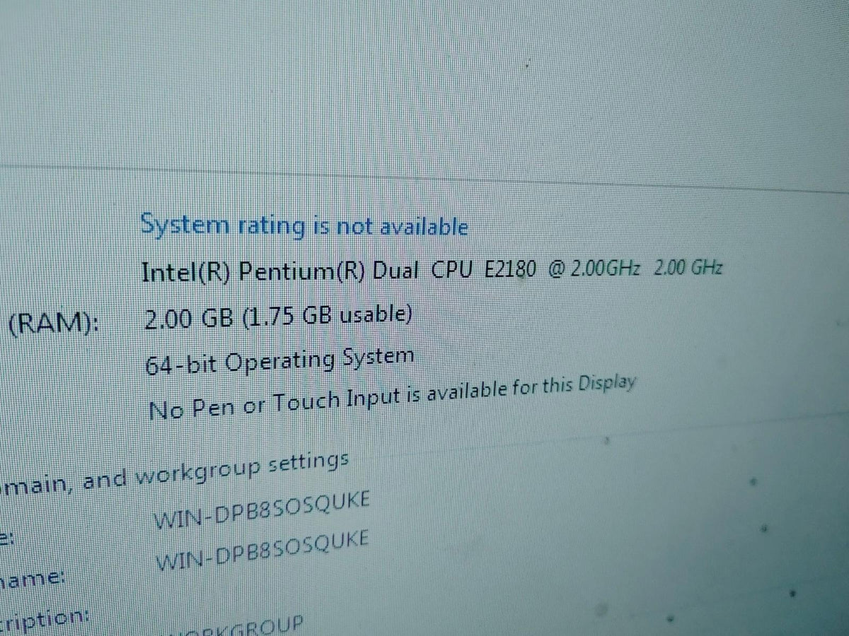 Acer Aspire M1640 Windows 7 PC Pentium 2GHz 2GB RAM 320GB HDD Black Works Tested