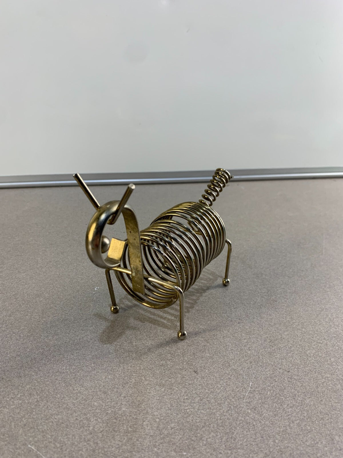 Vintage Chrome Coil Letter Holder