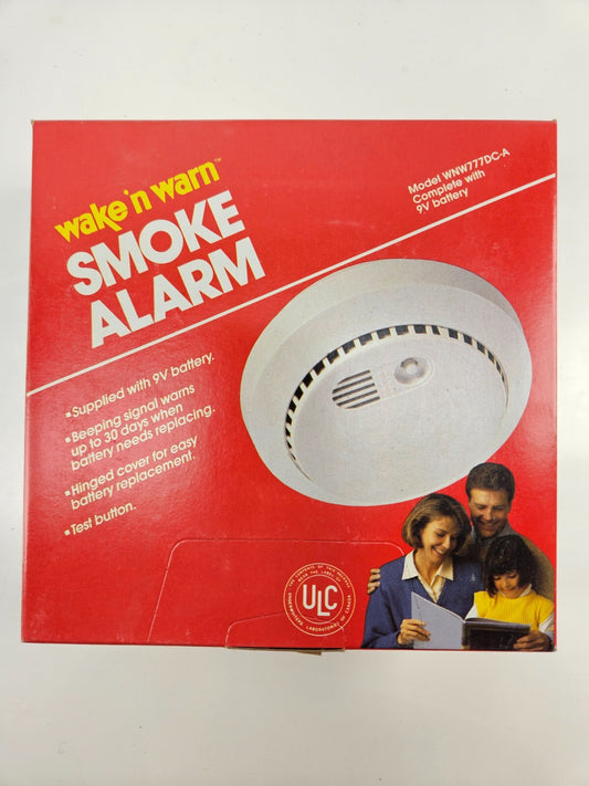 Wake N Warn Smoke Fire Alarm Detectors Security w/ 9v Battery