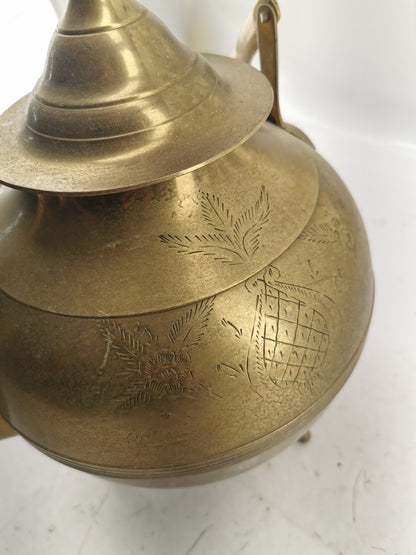 Vintage brass tea kettle