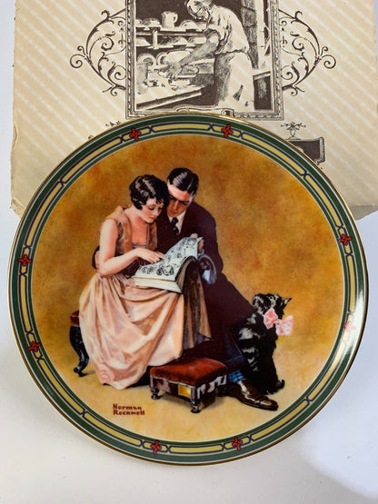 Vintage 1985 "A Couple's Commitment" by Norman Rockwell Collector Plate