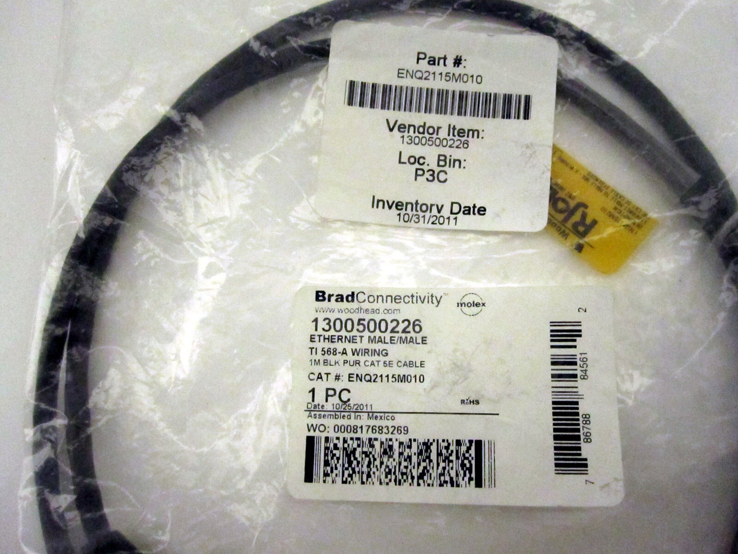 Ethernet Cables / Networking Cables MALE IND RJ45 TO MALE IND RJ45 UNSHIELDED 1M