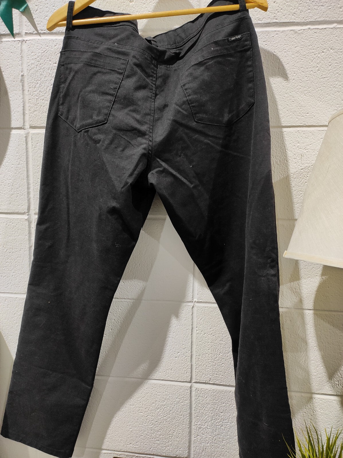 CALVIN KLEIN JEANS Black Cotton Zip Fly Slim Jeans