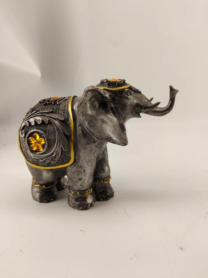 Grey Elephant Figurine - Porcelain