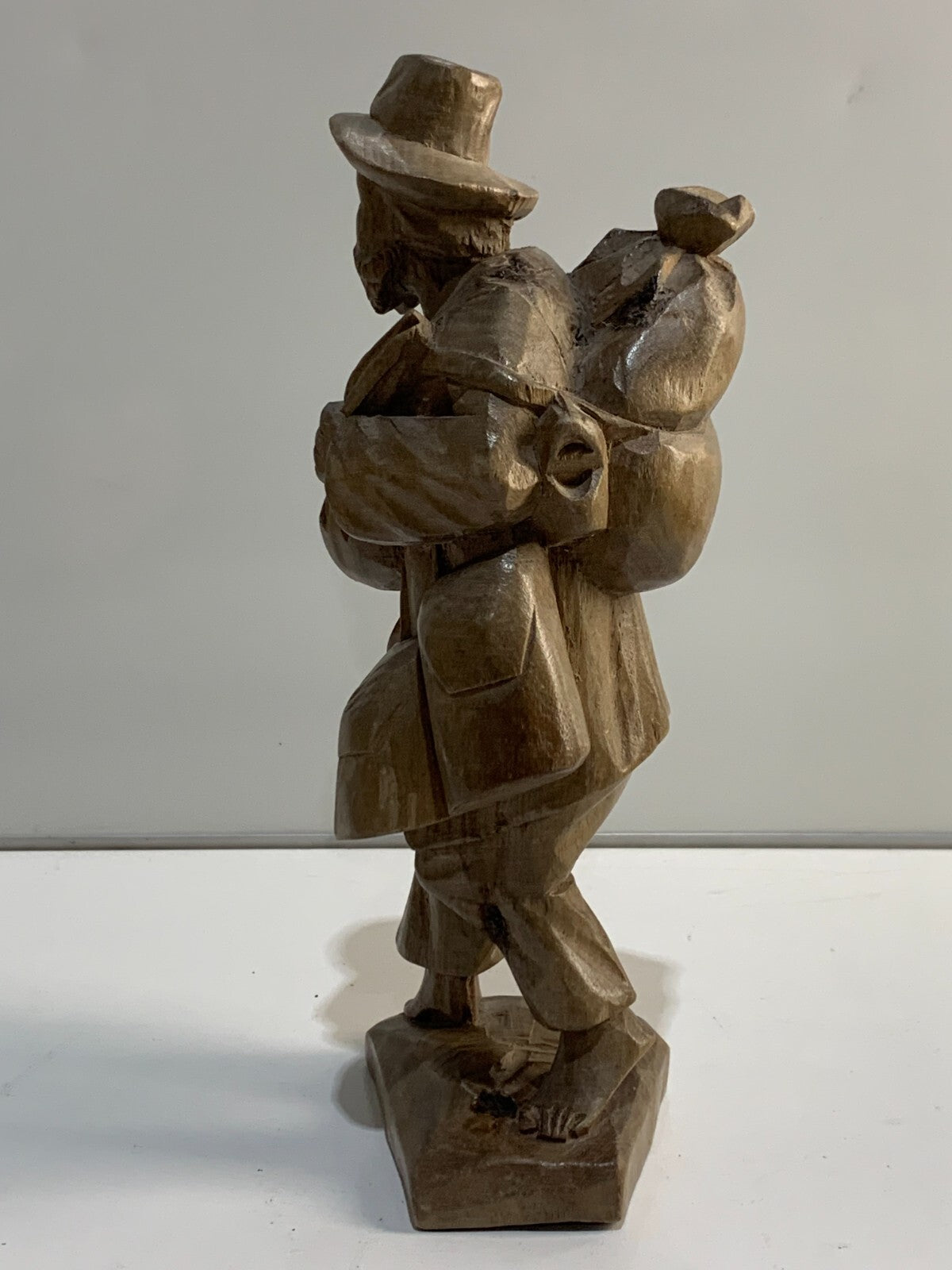 Quito Peddler Carved Wooden Statue