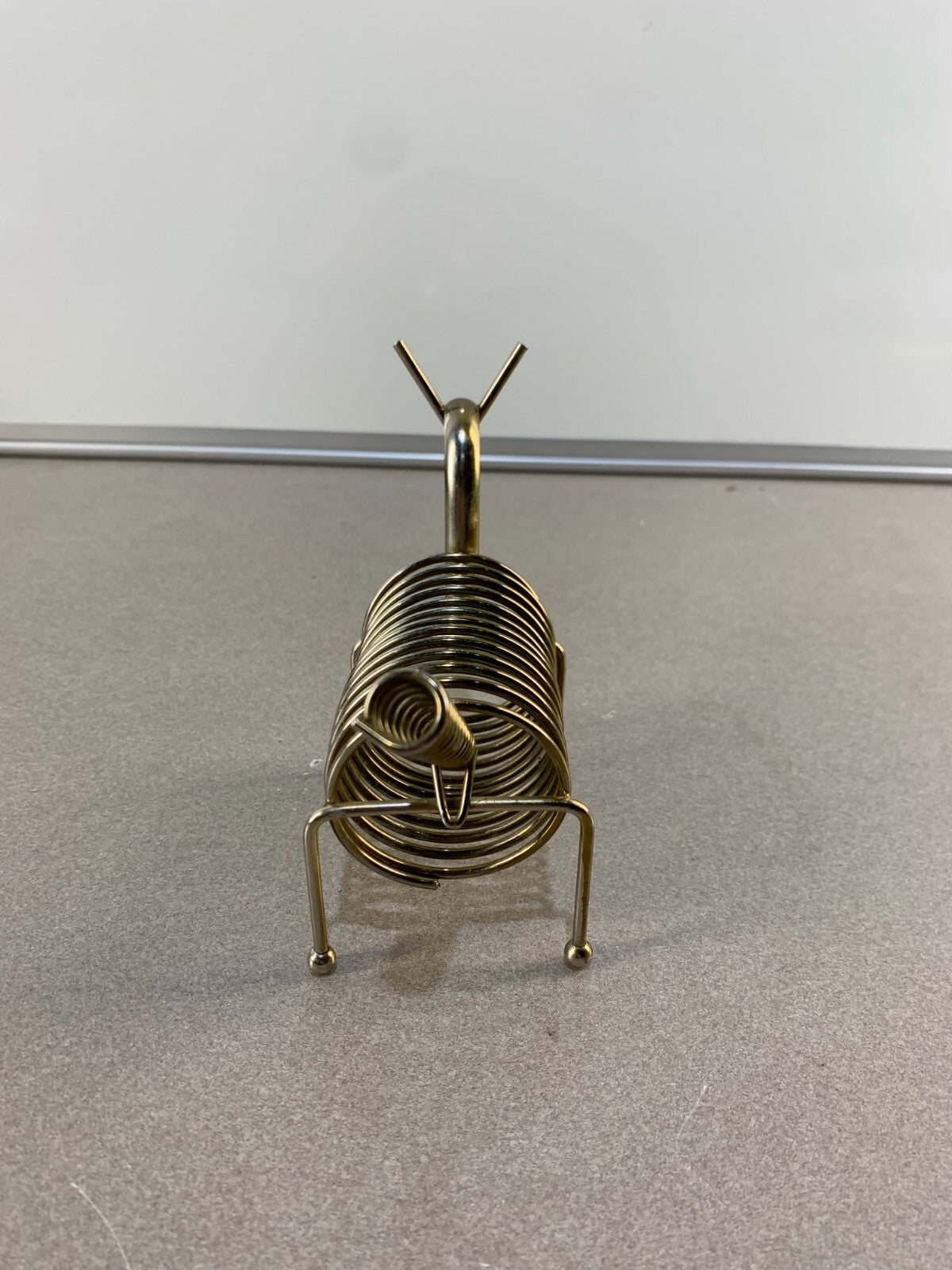 Vintage Chrome Coil Letter Holder