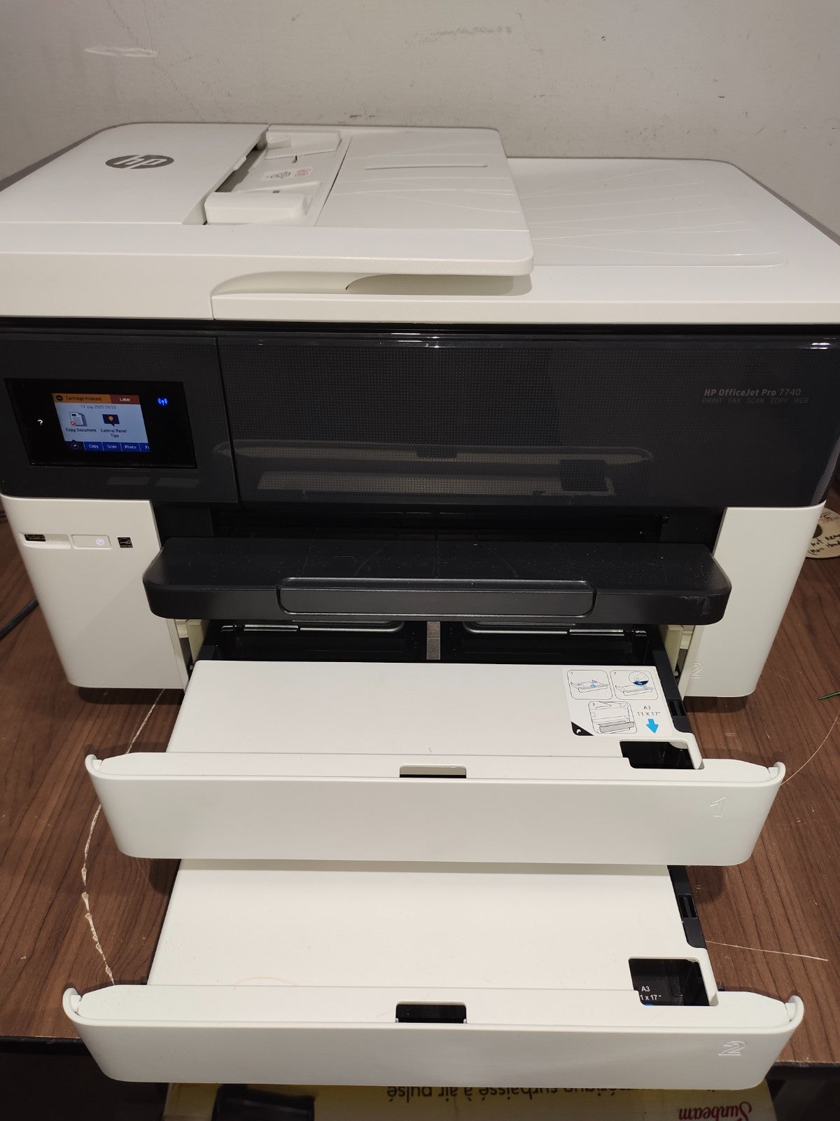 HP OfficeJet Pro 7740 Wireless All-in-One Printer (G5J38A) - White