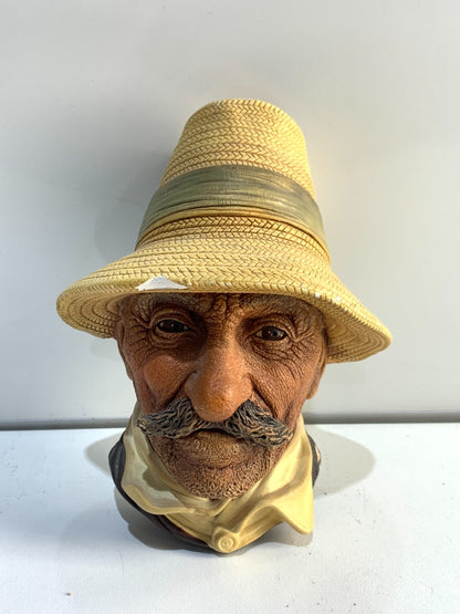 Bosson Legend Chalkware Face Bust Figurine Head England 1971 Rumanian Farmer
