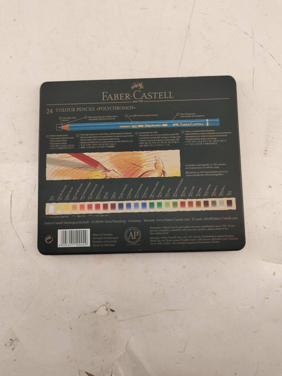 Faber Castell - 24 pencil colors set in metal tin