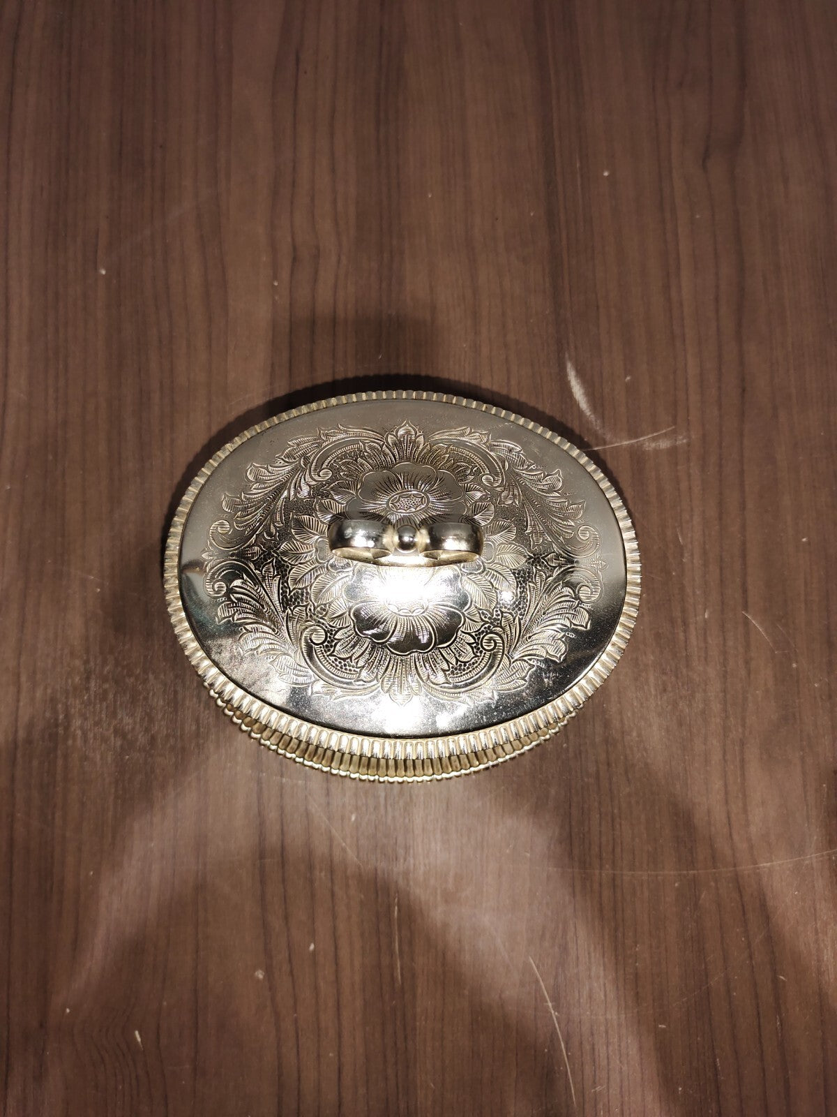 Antique Victorian Footed Silverplate Tea Caddy Biscuit Box
