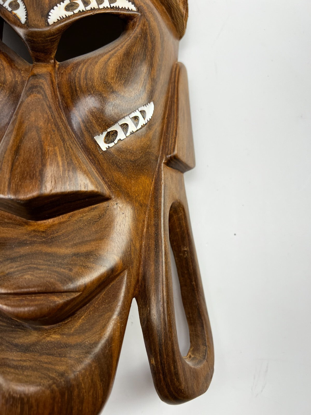 Antique African Face Mask Hand Carved From Wood For Wall Decoration