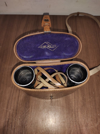 Kurt Muller Optica Binoculars & Case 7 x 35 Lumenized Coated Lens 30ft @1000 YDS