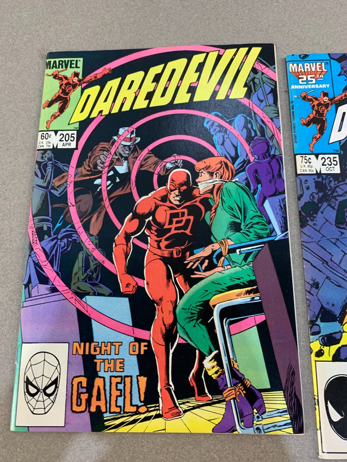 Daredevil #205 & #235 Marvel Comics Lot VF/NM 1984-1986