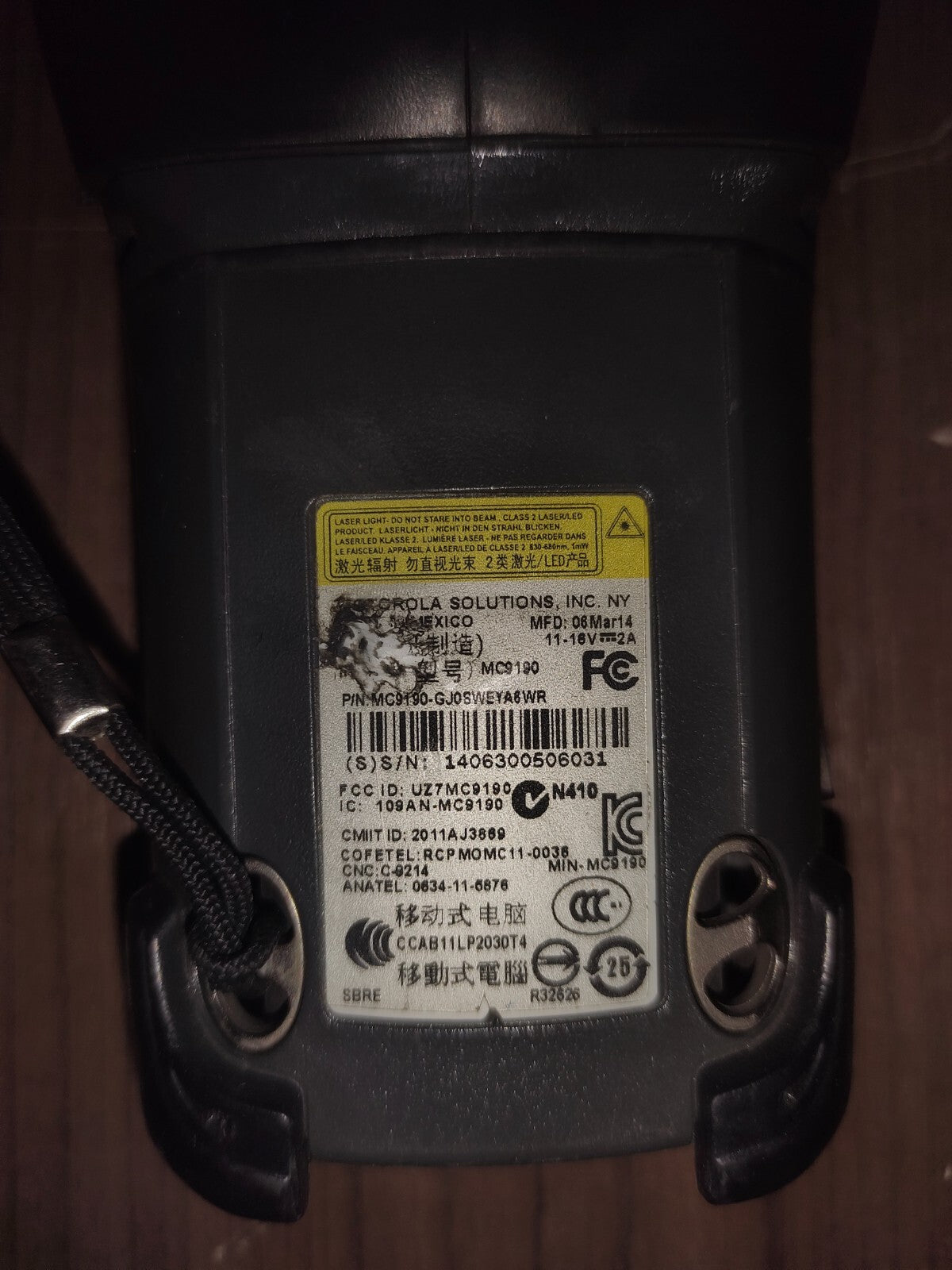 Symbol CRD9000-1001SR Charging Cradle & MC9190 Barcode Scanner