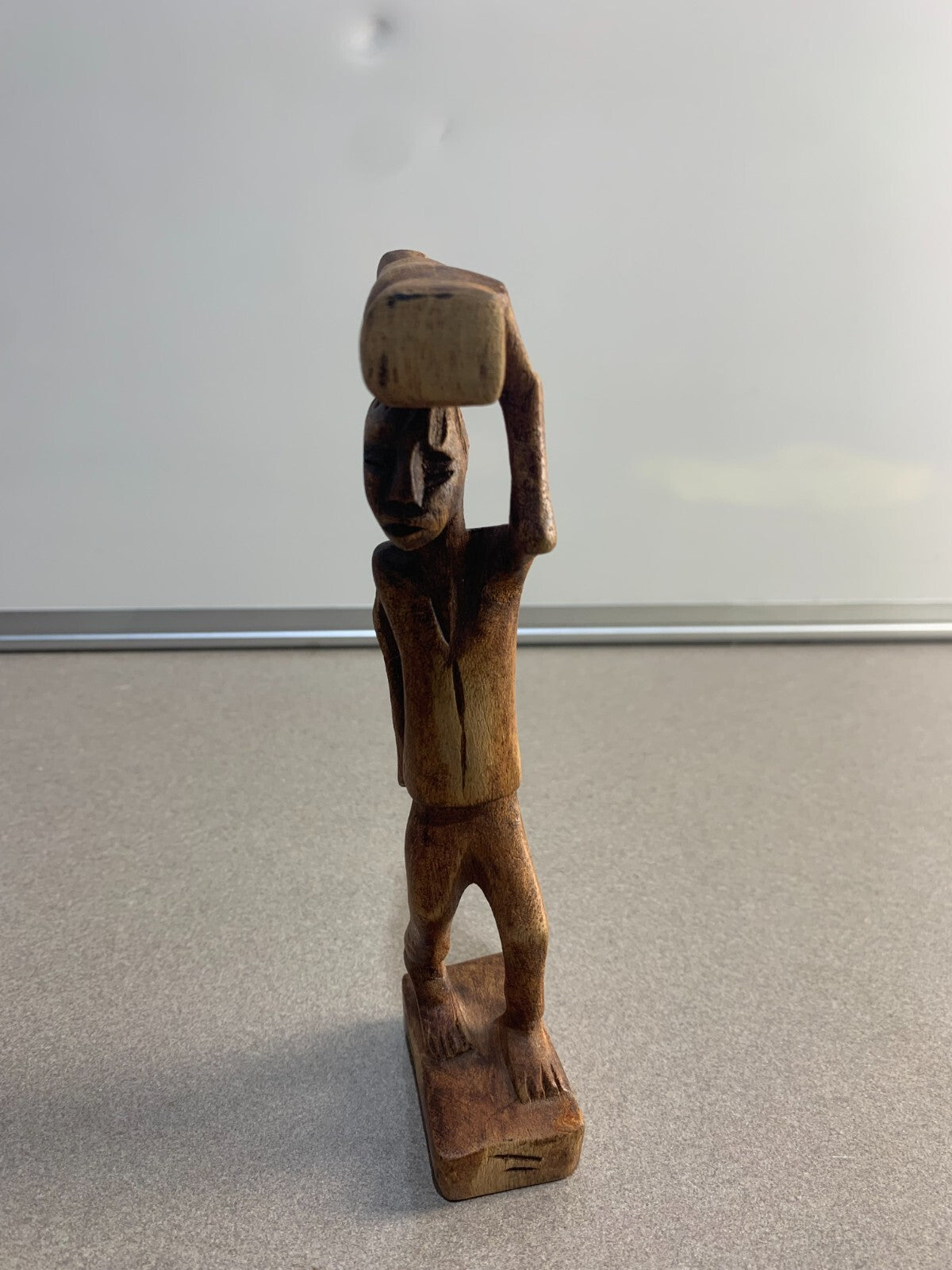 Folk Art Hand Carved Wood Sculpture Man African