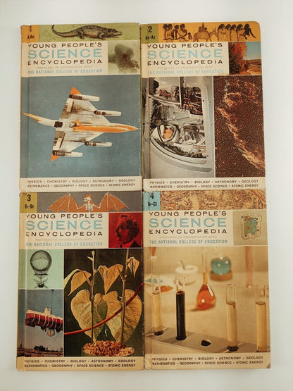 Young People's Science Encyclopedia Volumes 1-4 Vintage 1960s