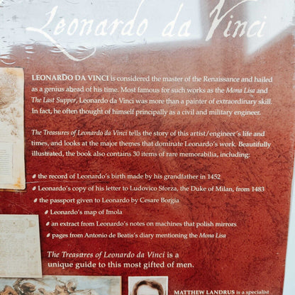 The Treasures of Leonardo Da Vinci by Matthew Landrus - In Original Packaging