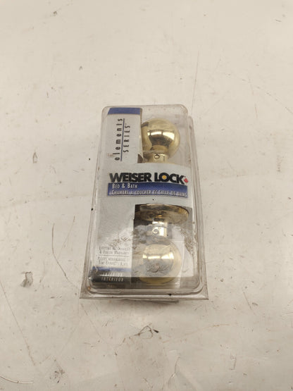 Weiser Lock Solid Antique Brass Handle Set Door Lock