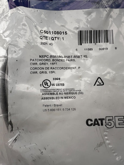 BELDEN | C501108015 Cat 5e Mod Patch Cord, Bonded-Pair - 15FT