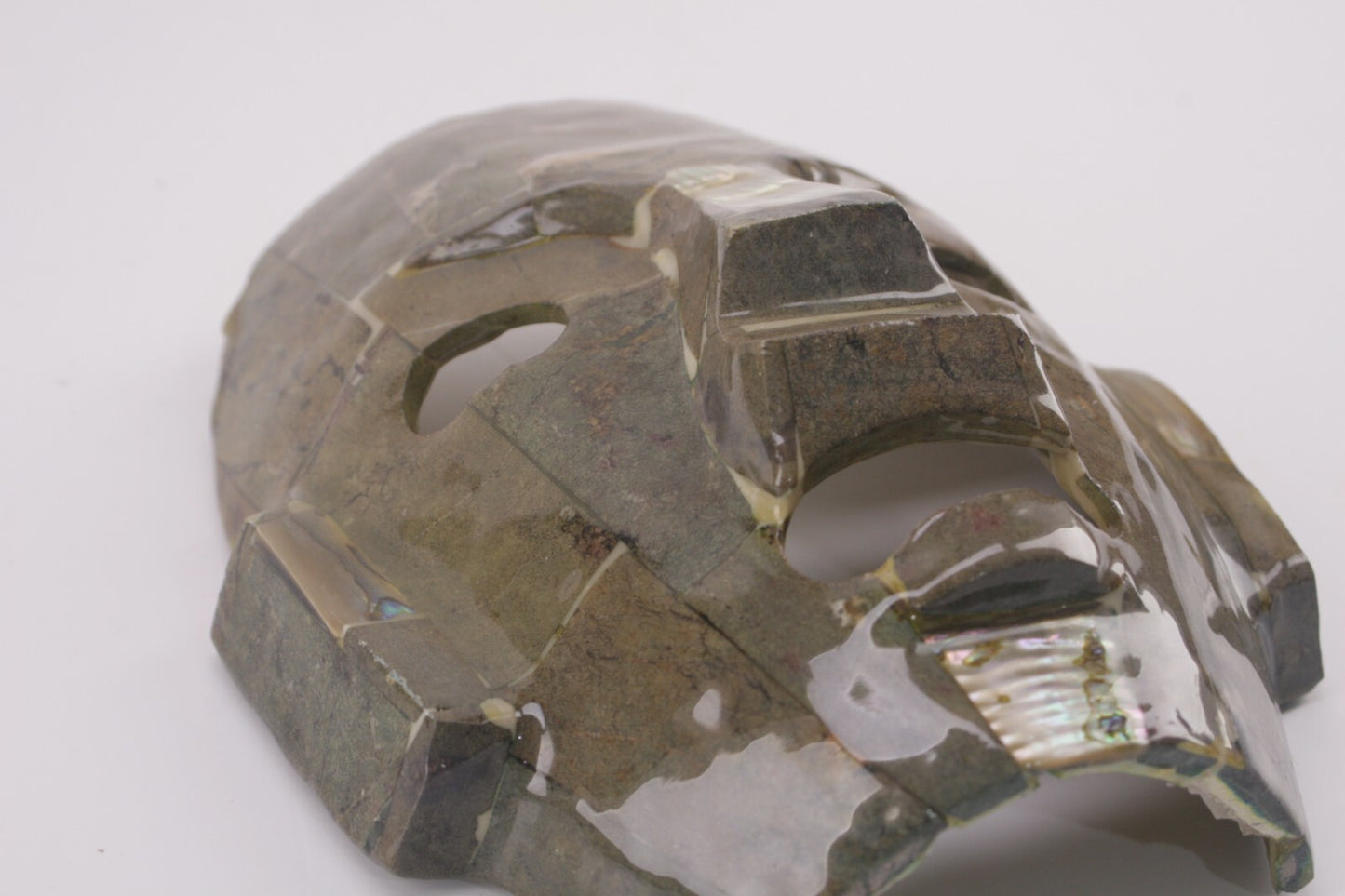Vintage Mayan Mosaic Semiprecious Stone Burial Mask
