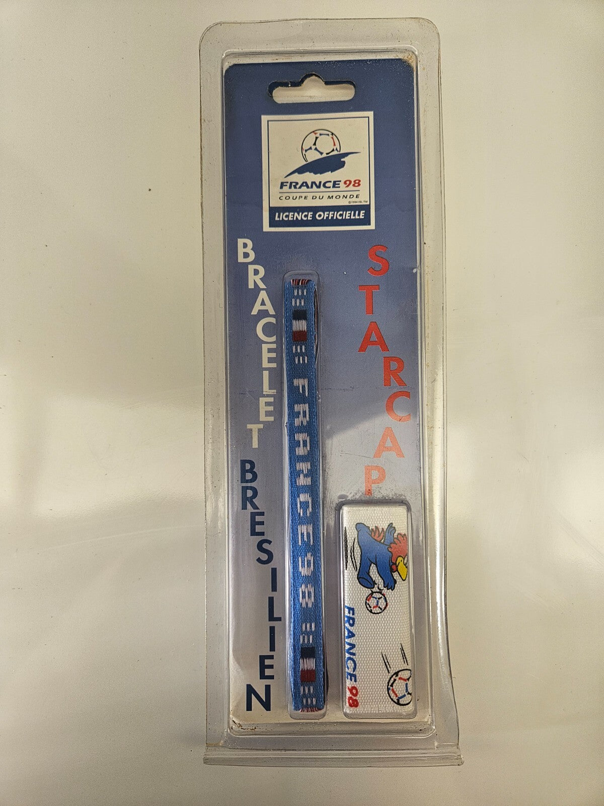 France 98 Coupe Du Monde Soccer Football Wristband Wristlet Bracelet