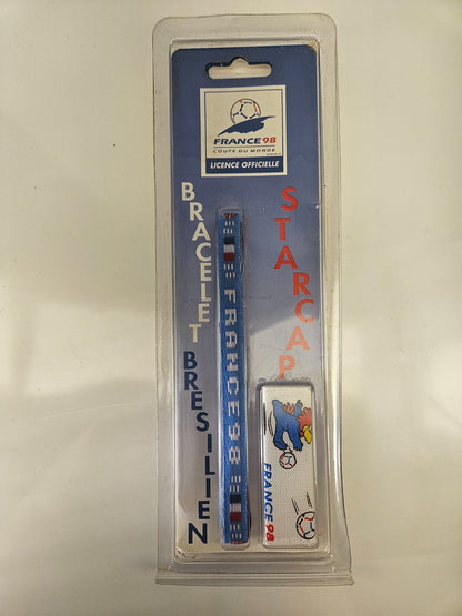 France 98 Coupe Du Monde Soccer Football Wristband Wristlet Bracelet