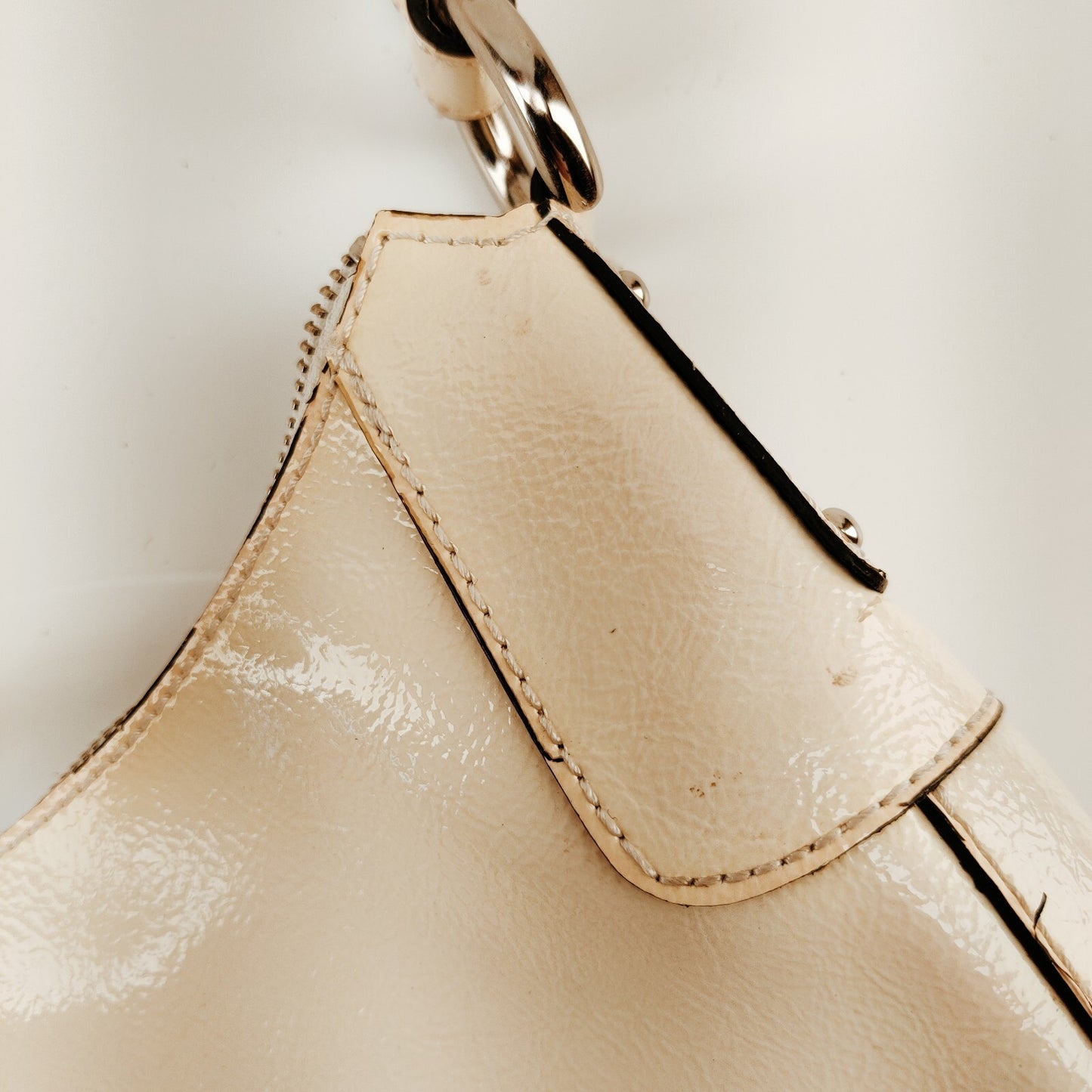 Guess White Cresent Y2K Shoulder Bag