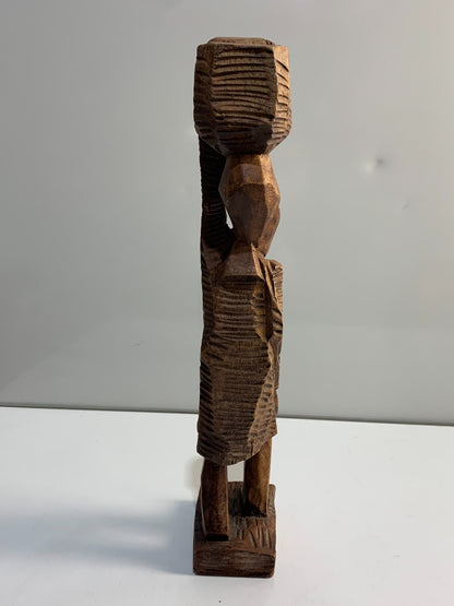 Wooden Carved Haitian Woman