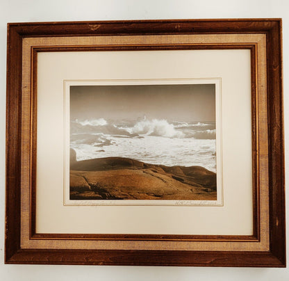 W.R. MacAskill Photographic Print "Surf at Peggy's Cove N.S." Signed and Framed