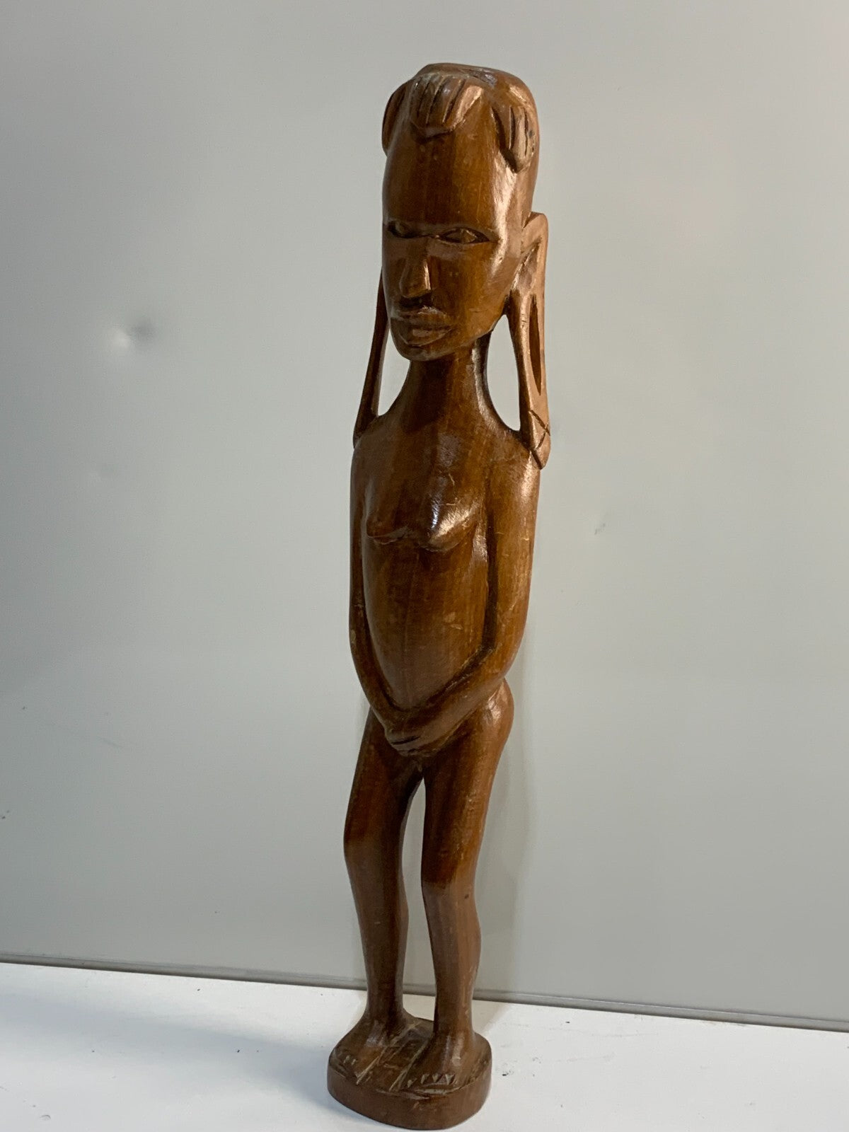 Beautiful Wood African Masai Warrior, Unique Rare