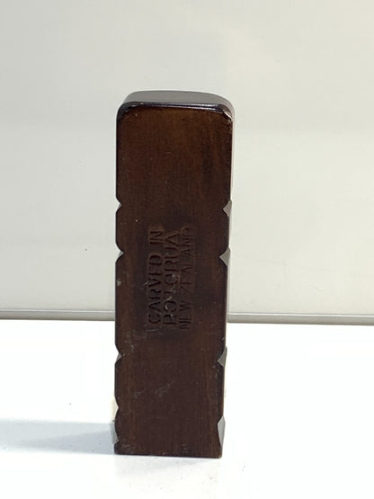 Vintage Maori Carved Wooden Tiki Totem Statue Figure. Rotorua New Zealand