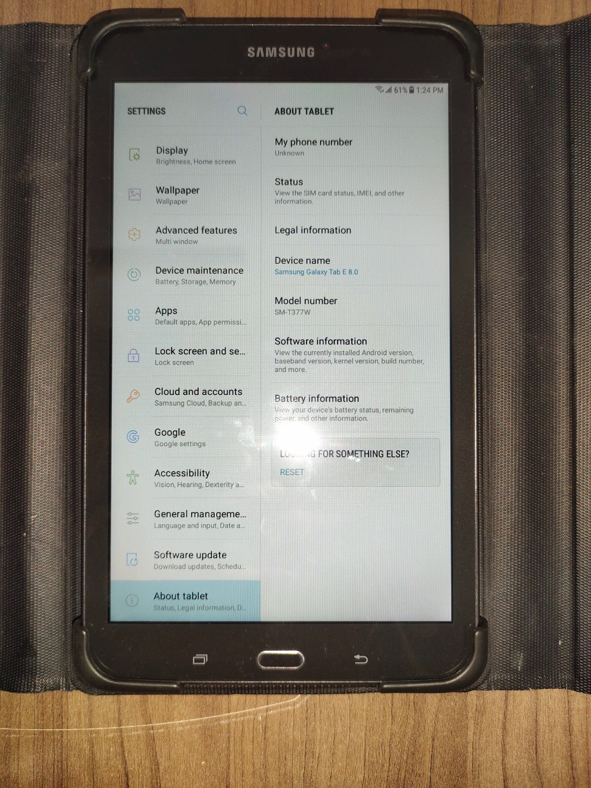 Samsung Galaxy Tab E SM-T377W 16 GB 8" Wi-Fi Android Tablet Black