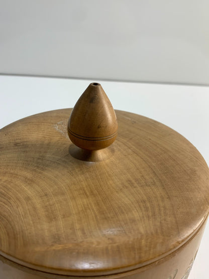 Vintage Exotic Wood Vanity Trinket & Jewelry Box With Lid