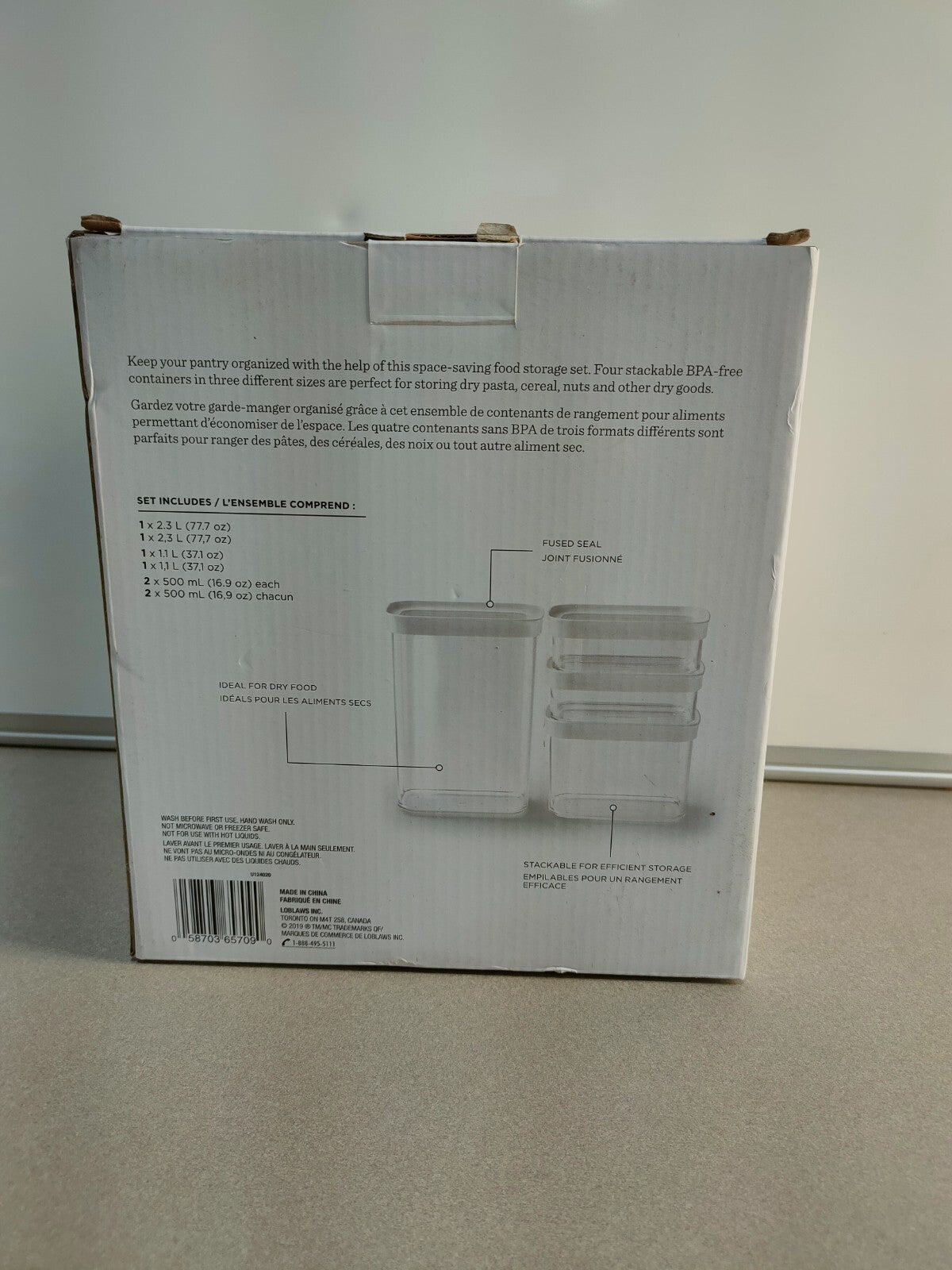 President's Choice modular pantry storage containers fused seal 8 pieces
