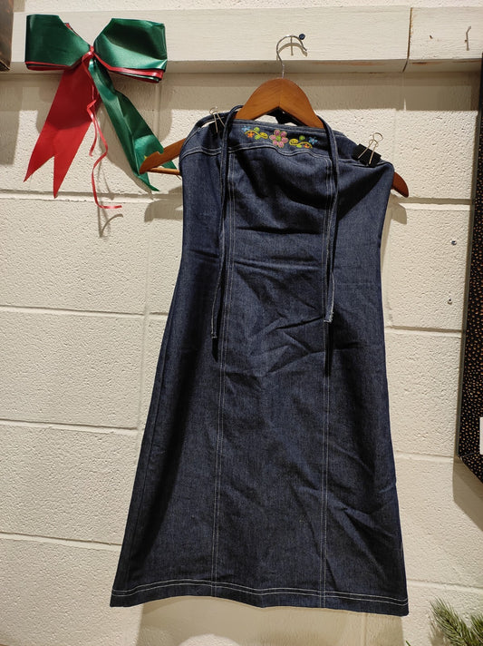 Vintage Guess Denim Dress Neck Strap Women's Size 5
