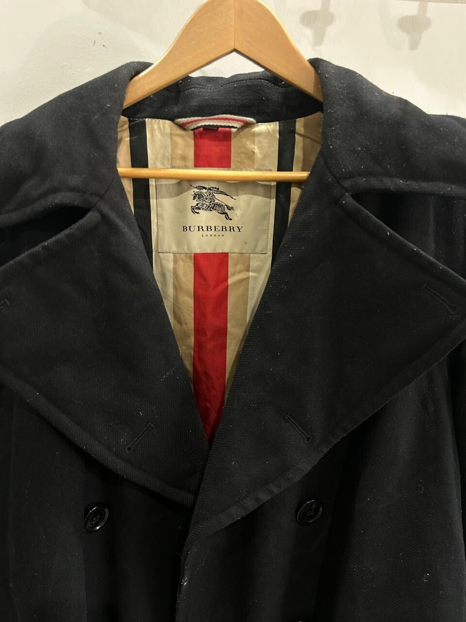 Burberry London Black Coat Size XL